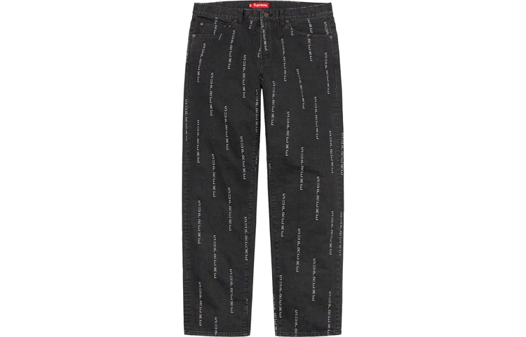 【代購】Supreme Logo Stripe Jacquard Regular Jean