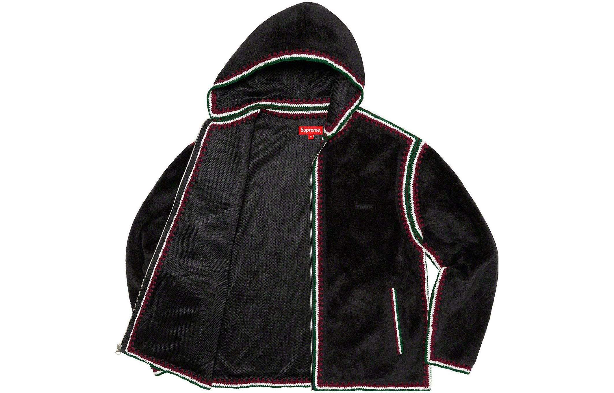 【代購】Supreme Crochet Edge Hooded Zip Up Top