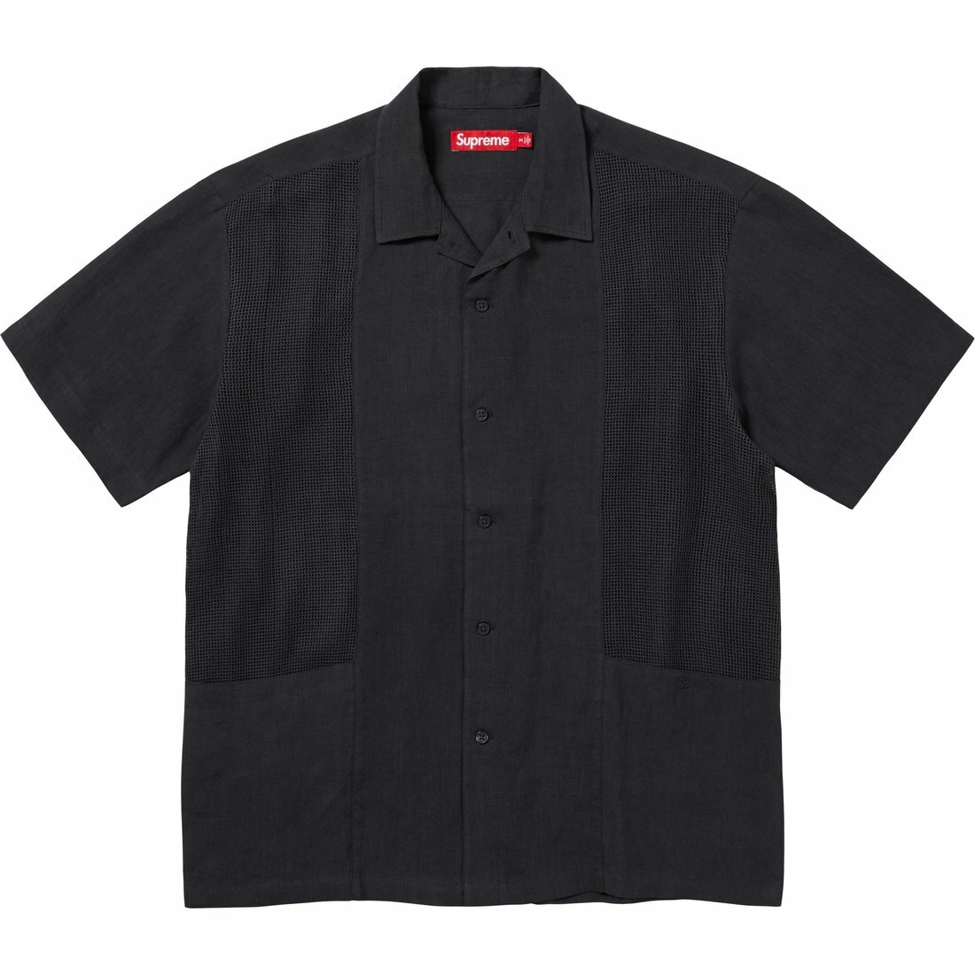 【代購】Supreme Mesh Panel Linen S/S Shirt