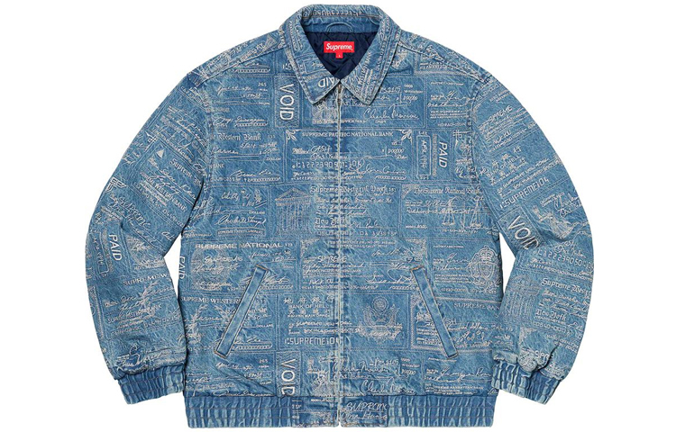 【代購】Supreme Checks Embroidered Denim Jacket