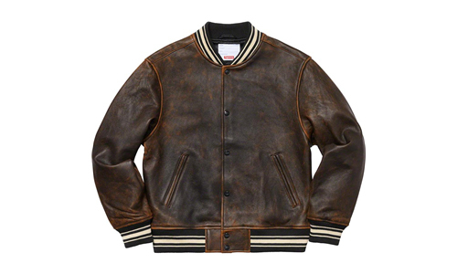 【代購】Supreme Worn Leather Varsity Jacket