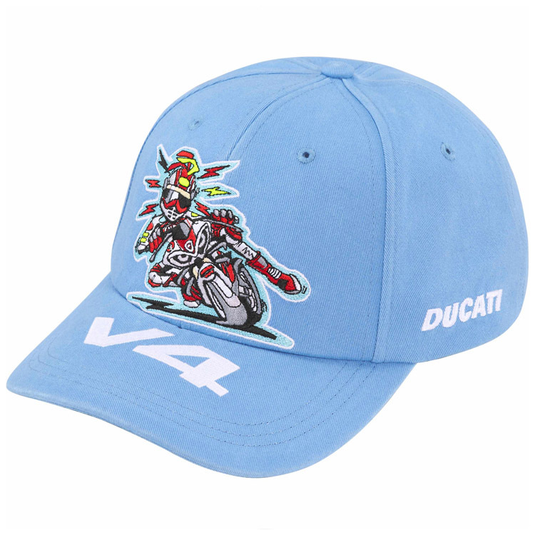 【代購】Supreme SS24 WEEK 16 Supreme®/DUCATI® 6-PANEL HAT Cotton Peaked Cap Unisex Couple Style Blue