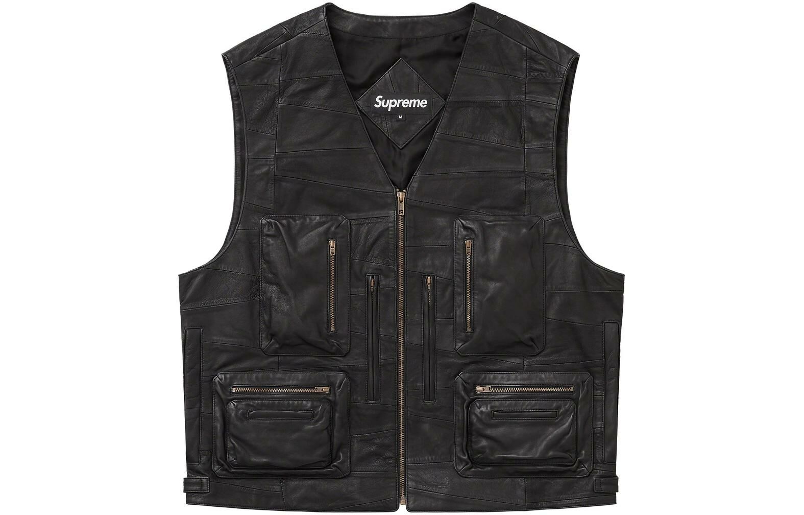 【代購】Supreme Patchwork Leather Cargo Vest