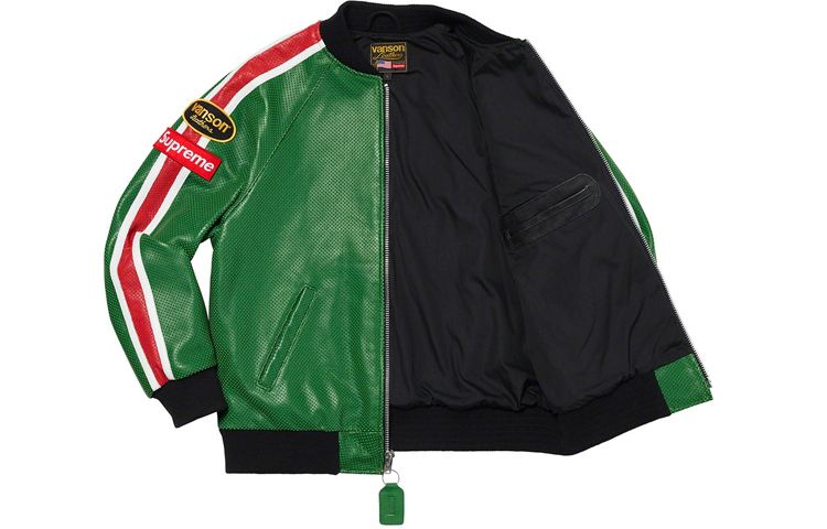 【代購】Supreme Vanson Leathers Perforated Bomber Jacket