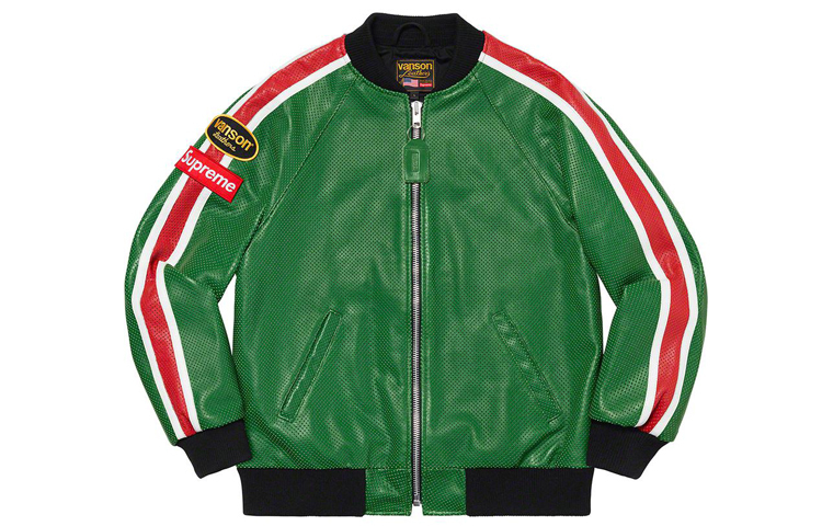 【代購】Supreme Vanson Leathers Perforated Bomber Jacket