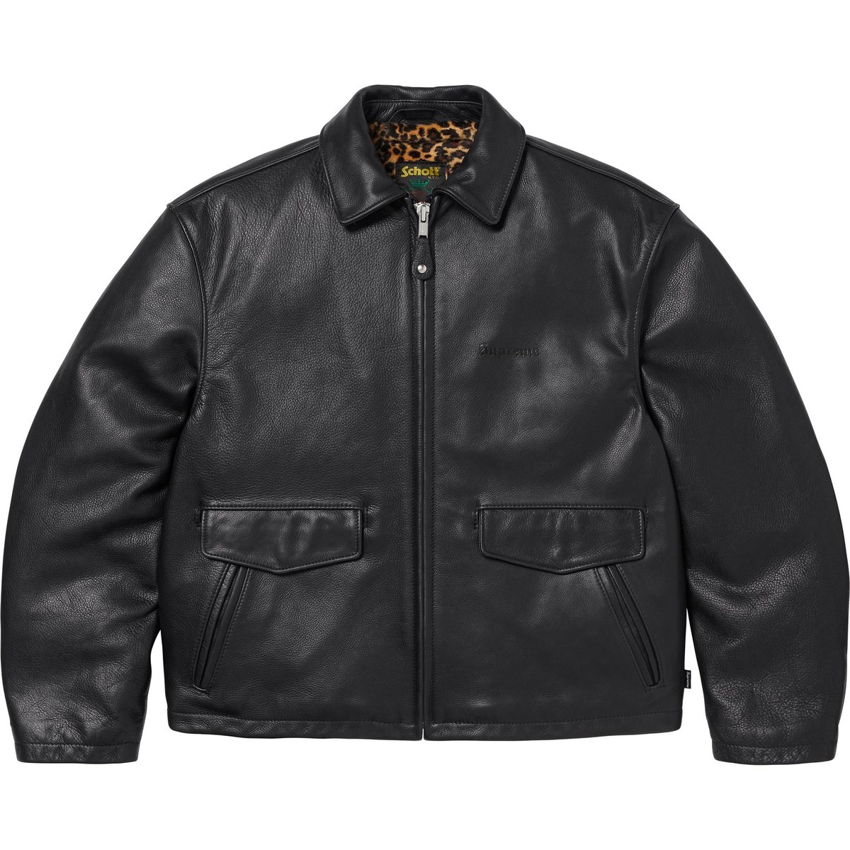【代購】Supreme Schott Leather Racer Jacket FW24