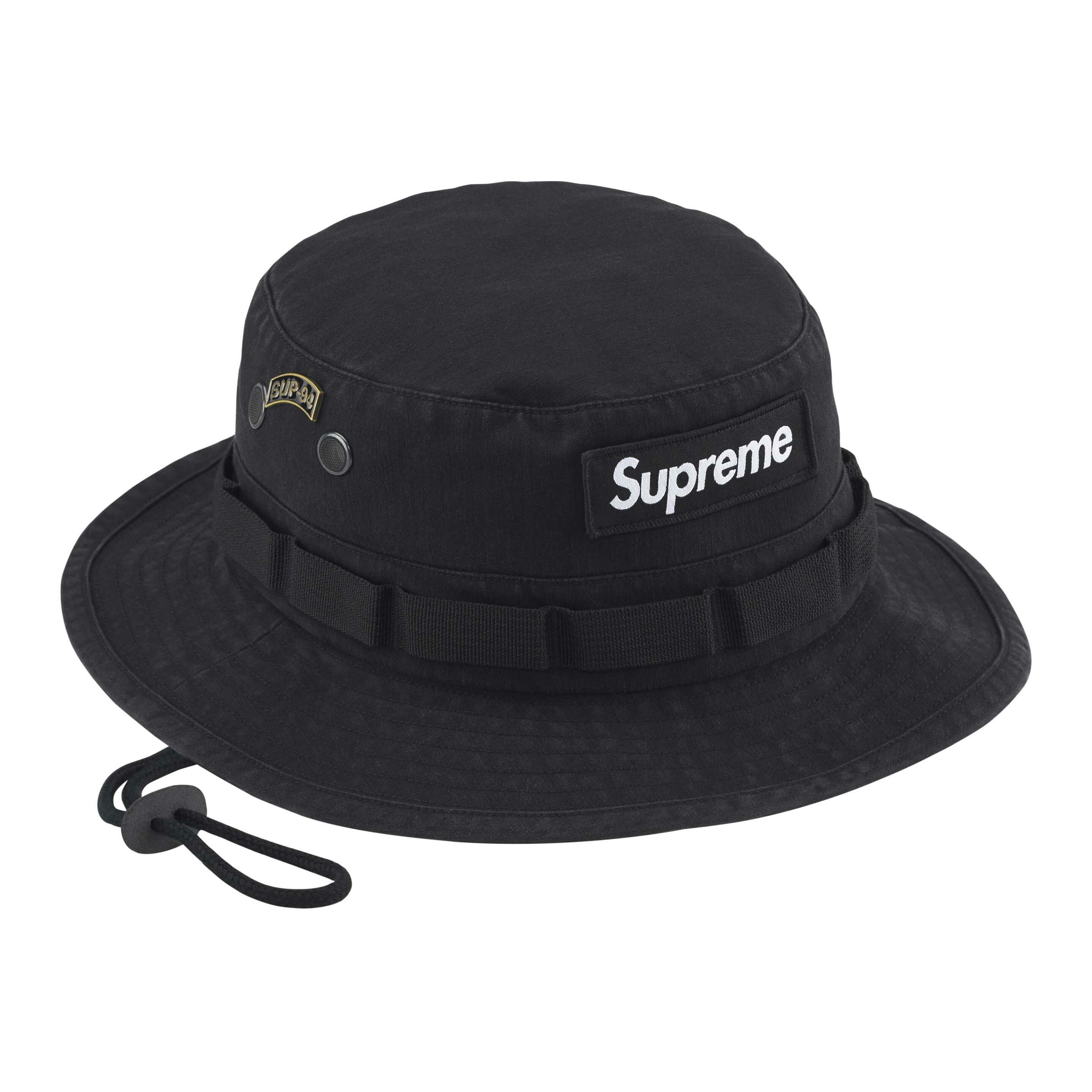 【代購】Supreme Cotton Bucket Hats Unisex Black