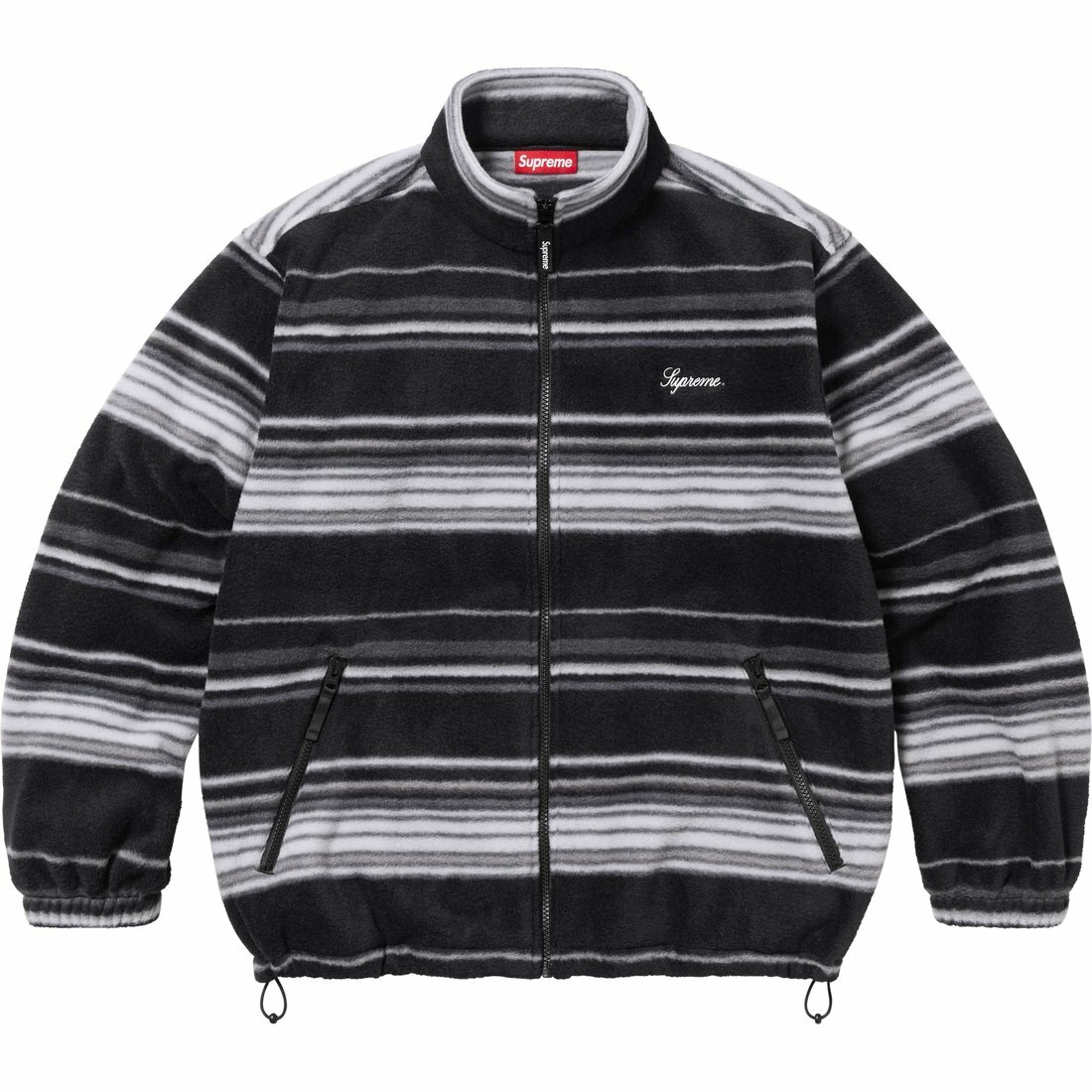 【代購】Supreme Stripe Zip Up Fleece Jacket