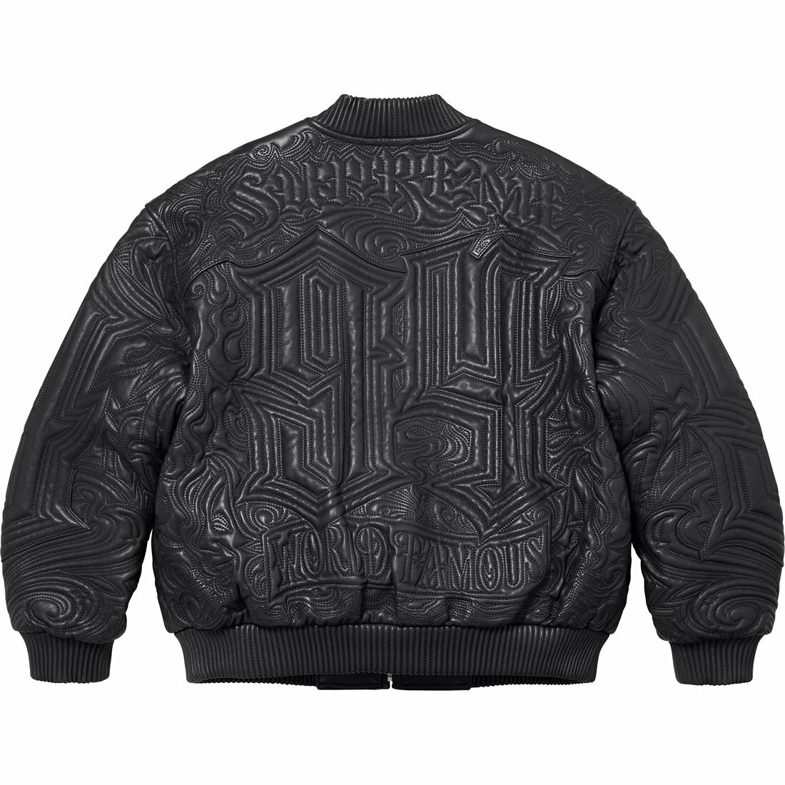 【代購】Supreme Mister Cartoon Embroidered Leather Jacket