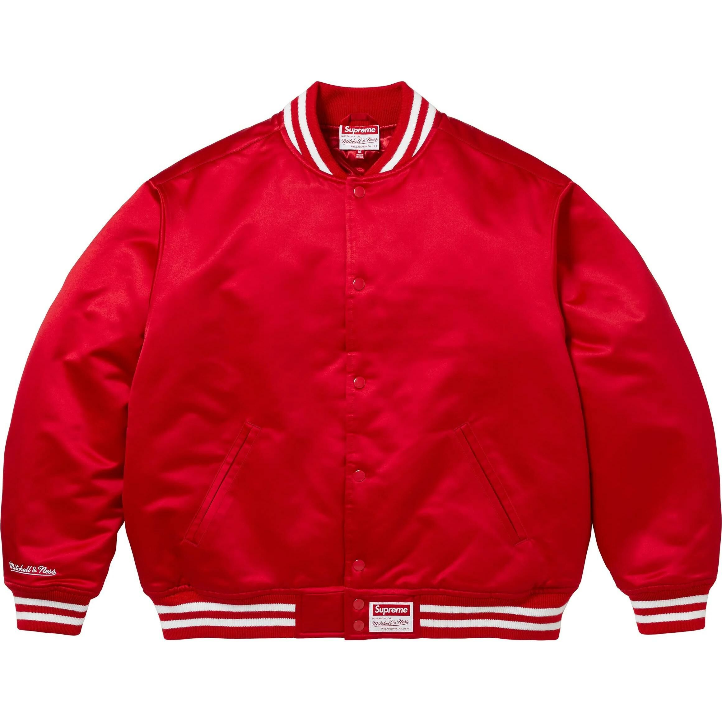 【代購】Supreme Mitchell & Ness Satin Varsity Jacket FW24