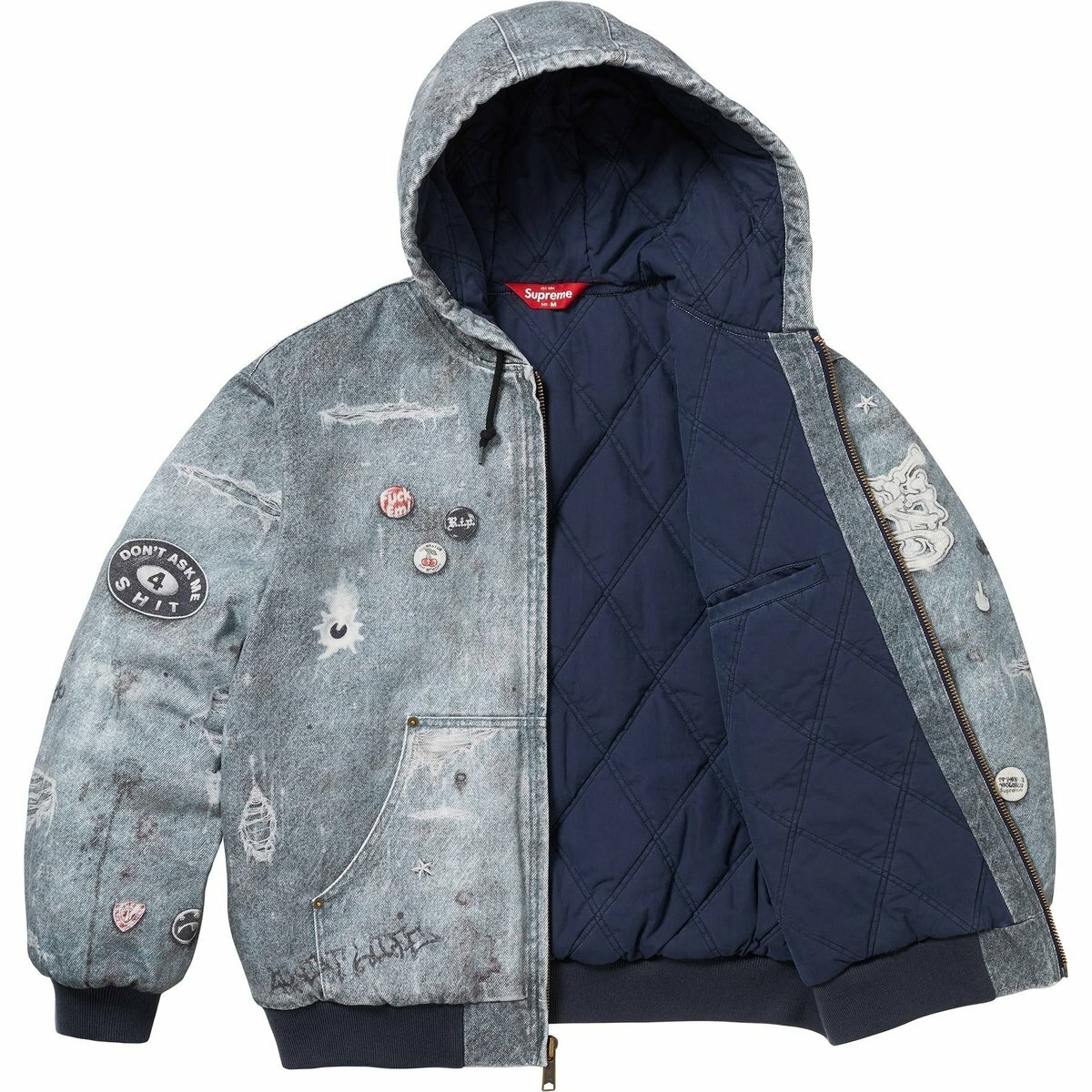 【代購】Supreme Hjr Trompe L'oeil Hooded Work Jacket
