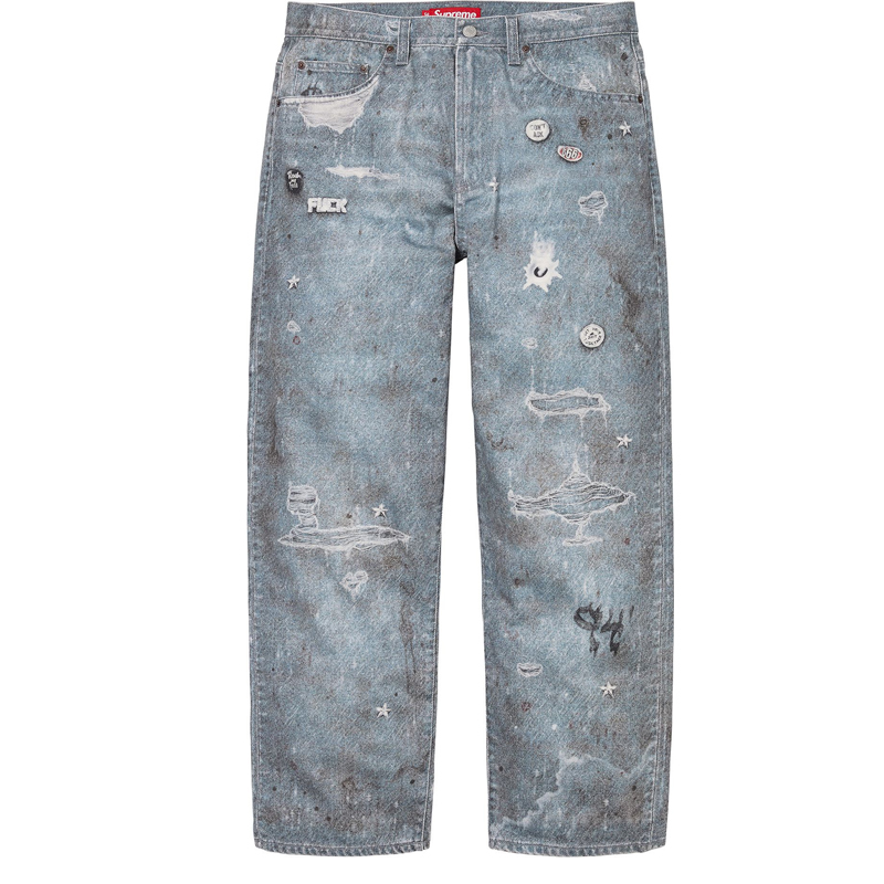 【代購】Supreme Hjr Trompe L'oeil Loose Fit Jean