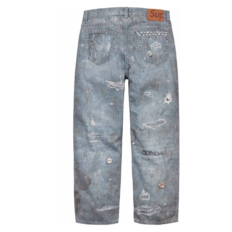 【代購】Supreme Hjr Trompe L'oeil Loose Fit Jean