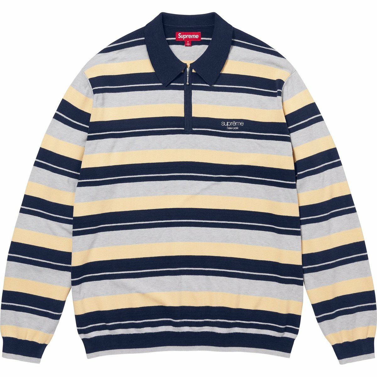 【代購】Supreme Stripe Zip L/S Polo