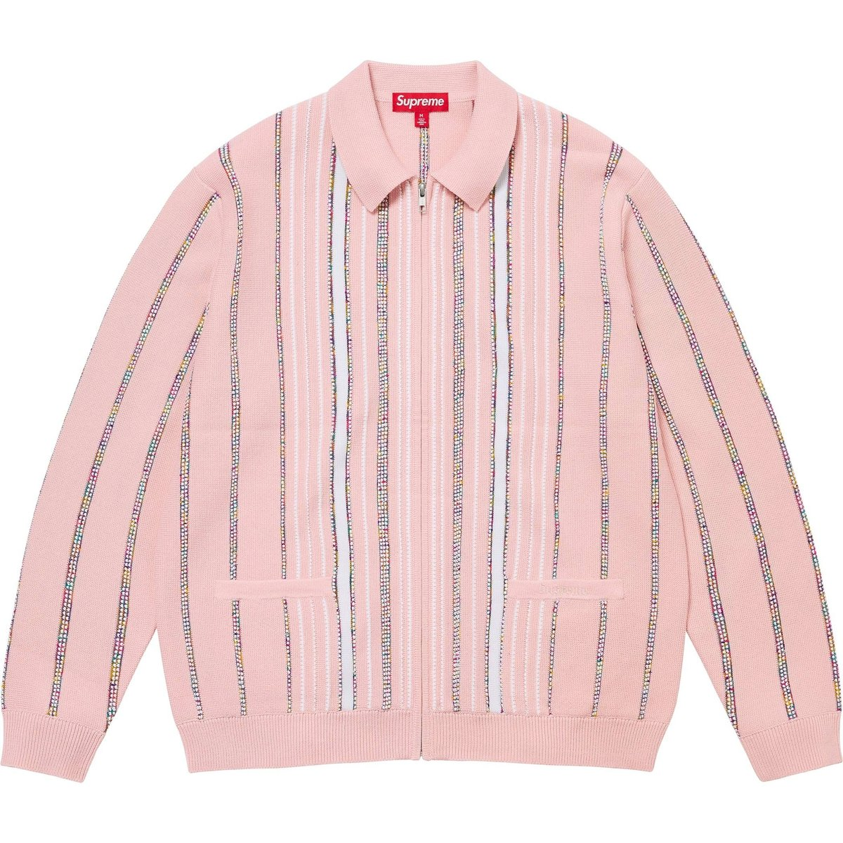 【代購】Supreme Speckle Stripe Zip Up Cardigan