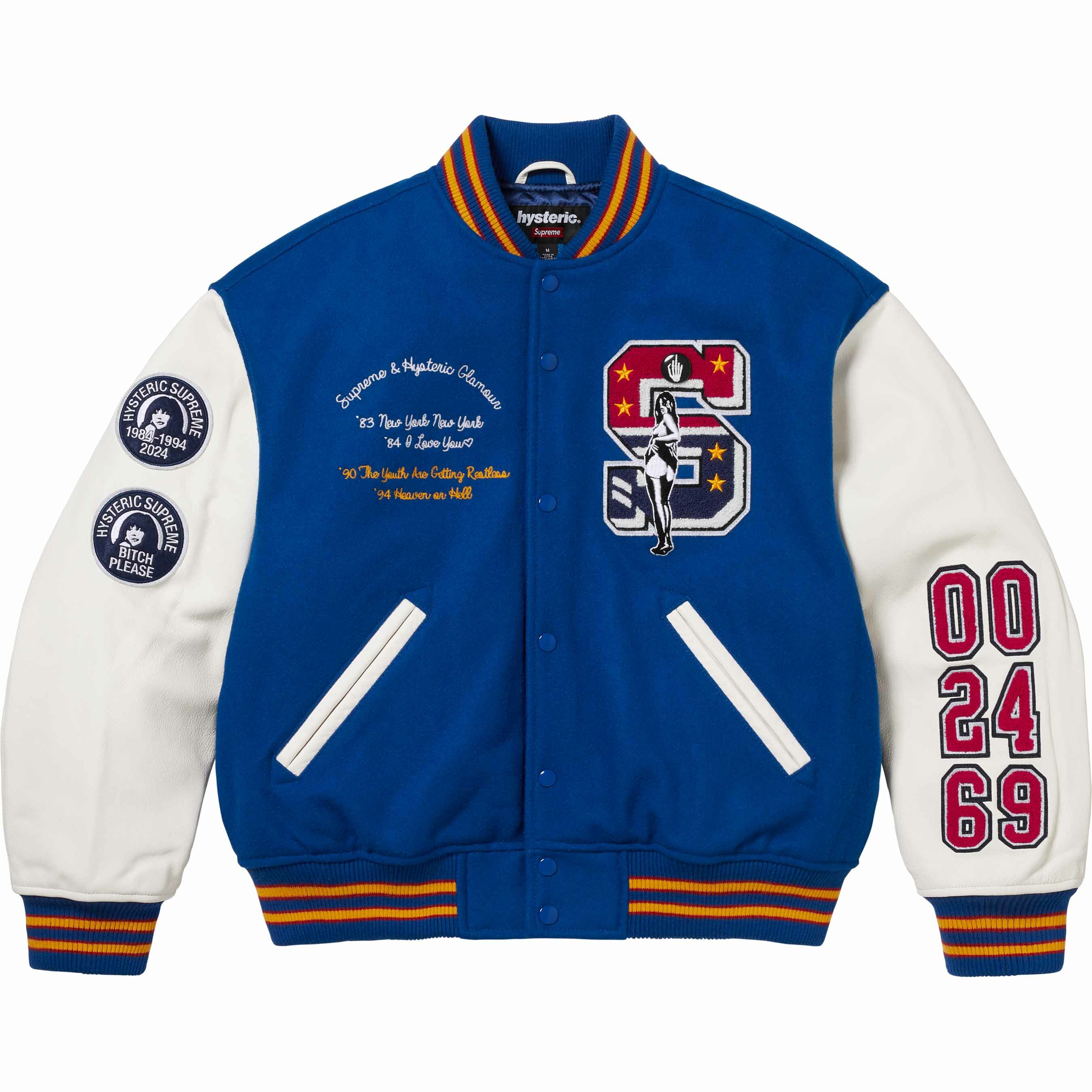 【代購】Supreme X Hysteric Glamour Varsity Jacket