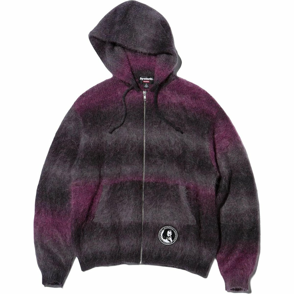 【代購】Supreme X Hysteric Glamour Mohair Zip Up Hooded Sweatshirt