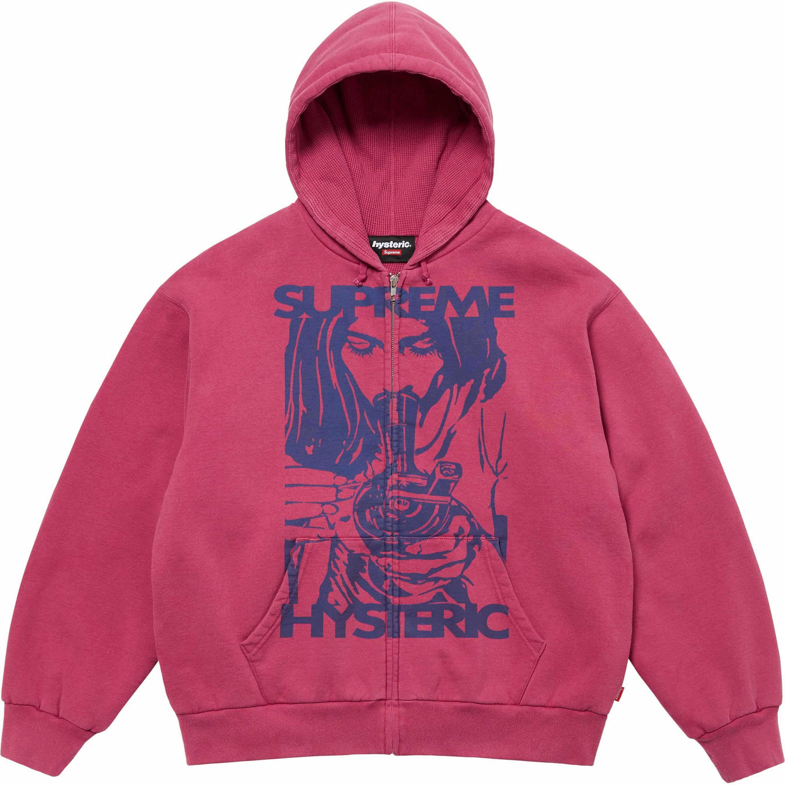 【代購】Supreme Hysteric Glamour Thermal Lined Zip Up Hooded Sweatshirt