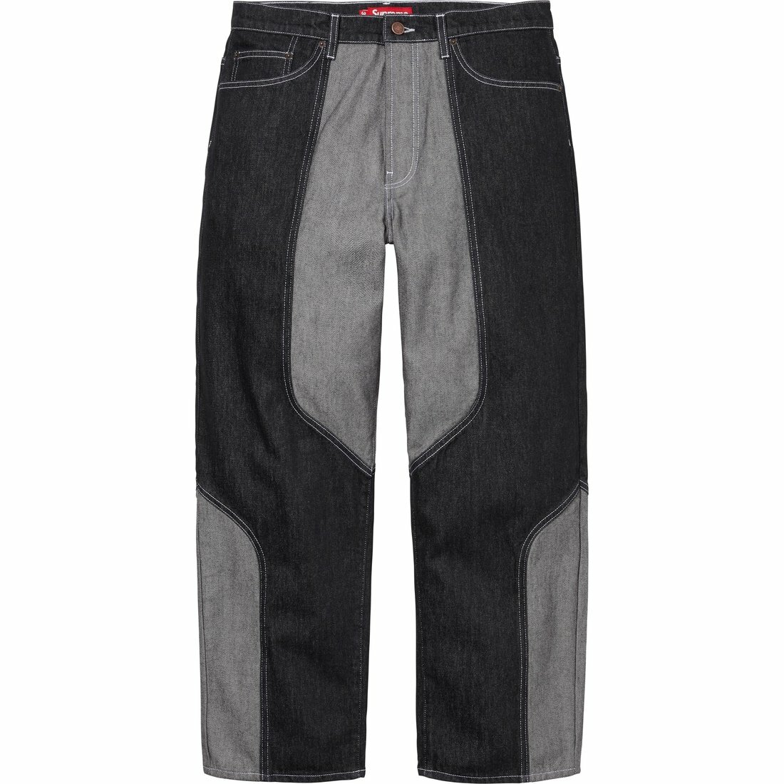 【代購】Supreme 2 Tone Paneled Baggy Jean