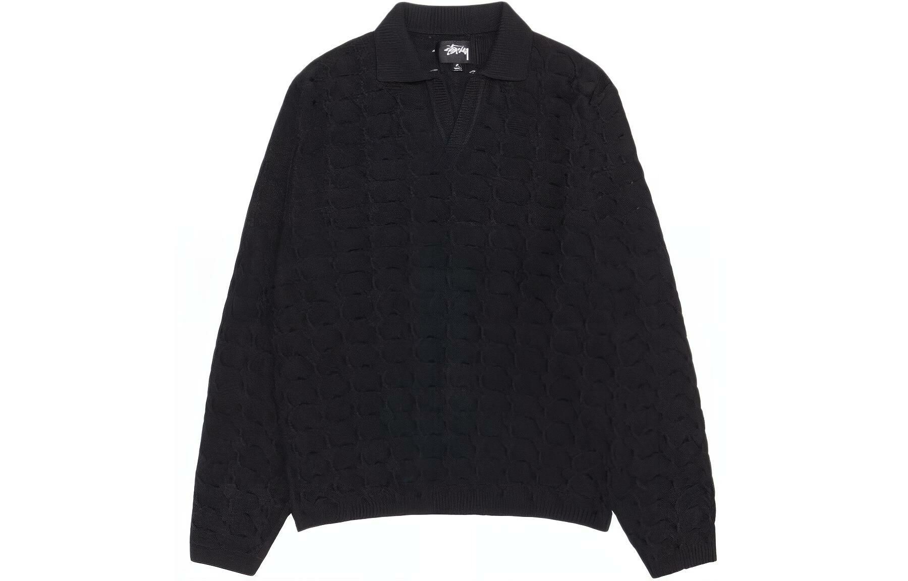 【代購】Stussy SS24 OPEN KNIT COLLARED SWEATER Knitwear Men's