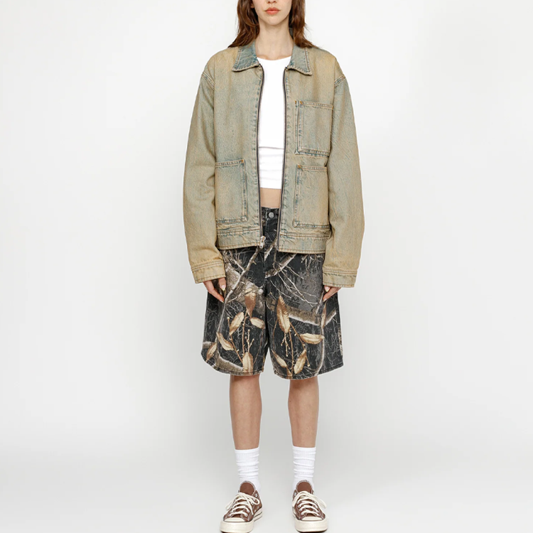 代購】Stussy SS24 BIG OL' SHORT REALTREE EDGE Denim Shorts Unisex