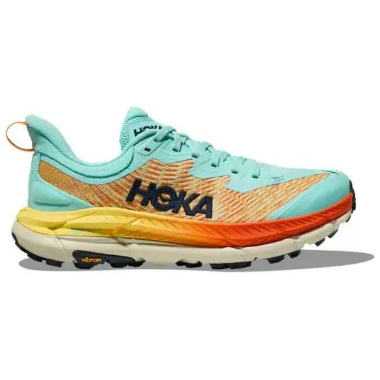 【代購】HOKA ONE ONE Mafate Speed 4 Anti-Slip And Wear-Resistant Breathable Low-Top Casual Running Shoes Women's Green Orange