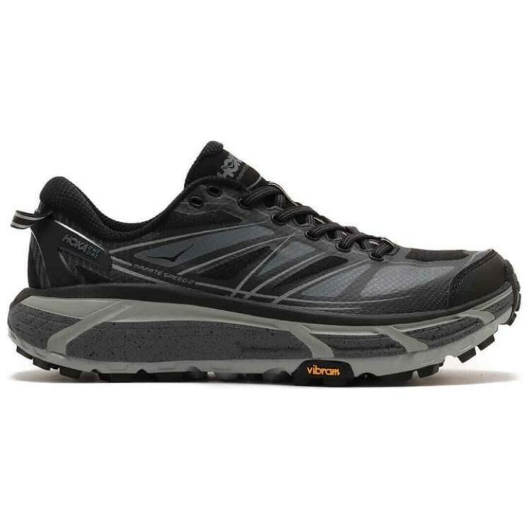 【代購】HOKA ONE ONE Mafate Speed 2 Anti-Slip Wear-Resistant Low-Top Casual Running Shoes Men Black
