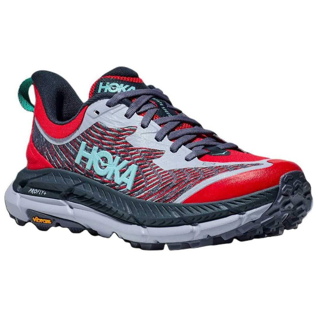 【代購】HOKA ONE ONE Mafate Speed 4 Cushioned Slip-Resistant Low-Top Running Shoes Men's Gray