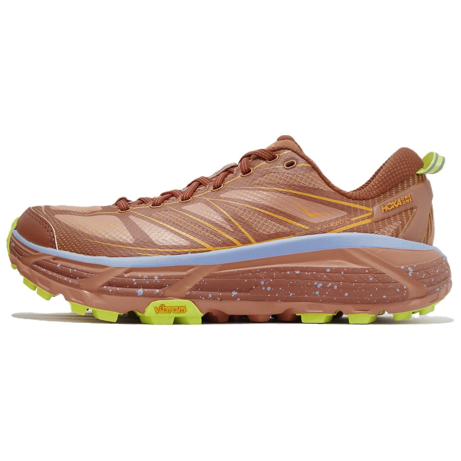 【代購】HOKA ONE ONE Mafate Speed 2 Anti-Slip Wear-Resistant Low-Top Running Shoes Men's Saffron