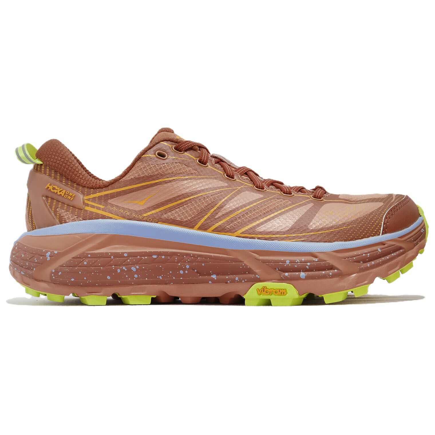 【代購】HOKA ONE ONE Mafate Speed 2 Anti-Slip Wear-Resistant Low-Top Running Shoes Men's Saffron