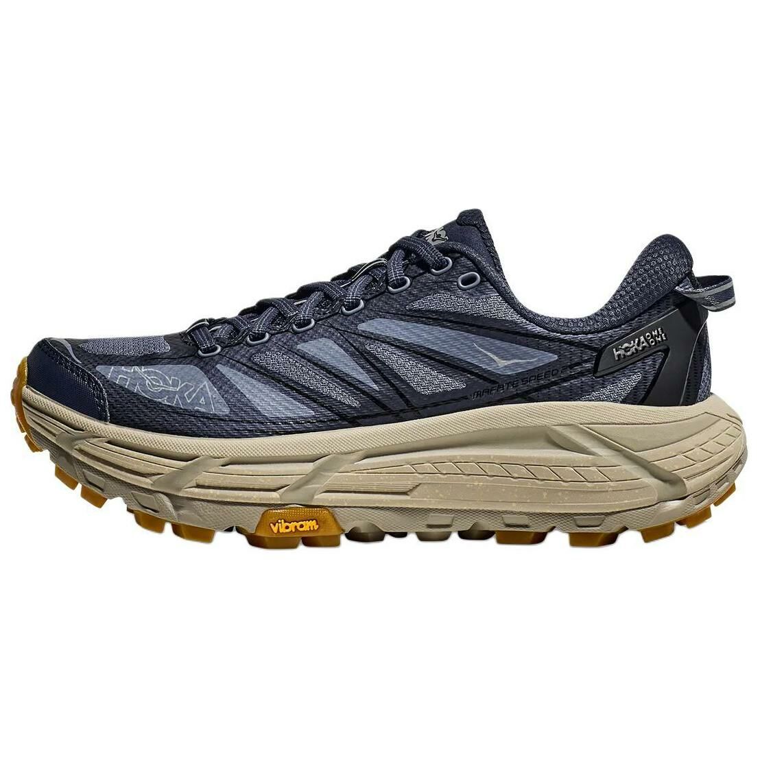 【代購】HOKA ONE ONE Mafate Speed 2 Anti-Slip Wear-Resistant Low-Top Casual Shoes Unisex Blue Brown