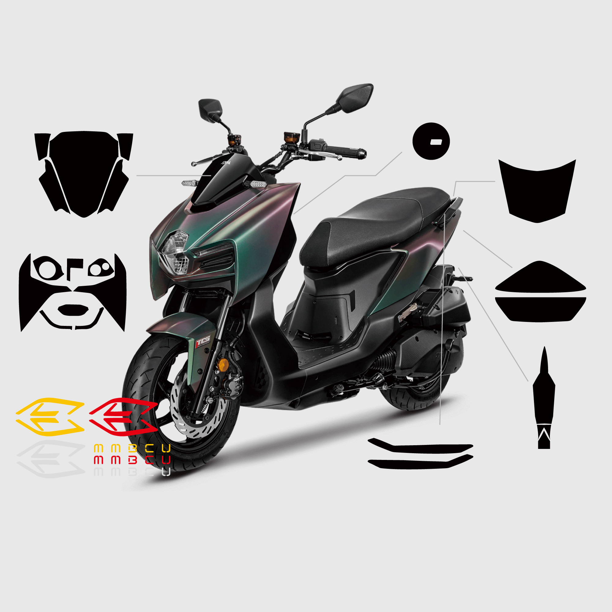 SYM MMBCU 158 ｜3M頂級犀牛皮保護膜&碳纖維卡夢