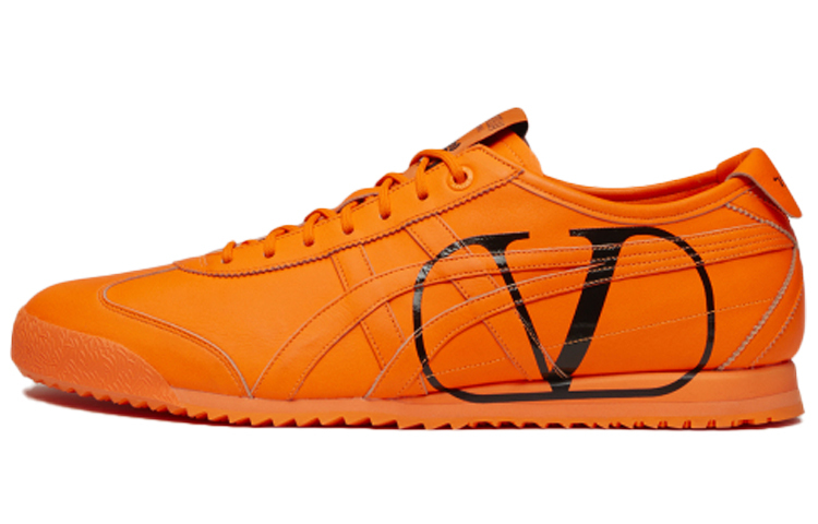 【代購】Valentino x Onitsuka Tiger MEXICO 66 Cushioning Anti-Slip And Wear-Resistant Low-Top Casual Shoes Unisex Orange