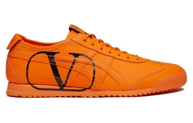 【代購】Valentino x Onitsuka Tiger MEXICO 66 Cushioning Anti-Slip And Wear-Resistant Low-Top Casual Shoes Unisex Orange