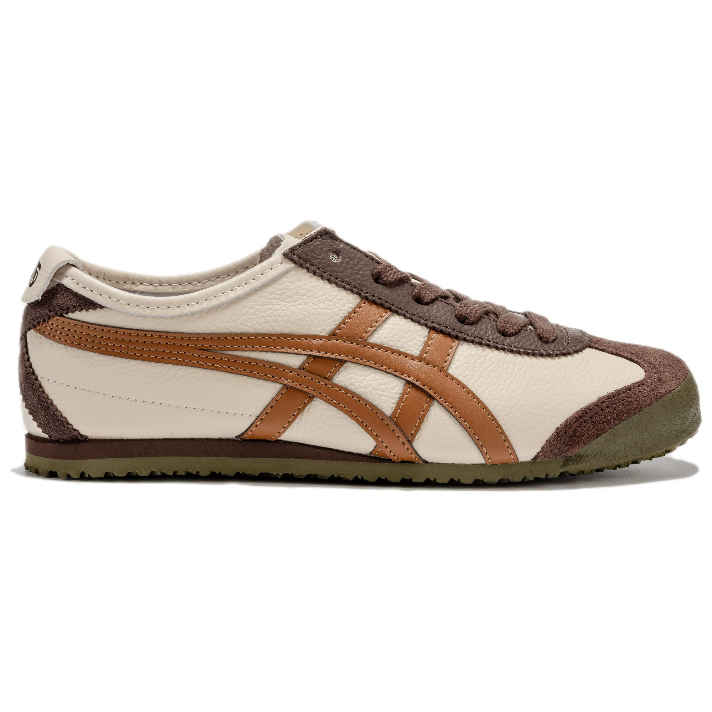 【代購】Onitsuka Tiger MEXICO 66 Anti-Slip Wear-Resistant Low-Top Casual Shoes Unisex Beige Umber Brown
