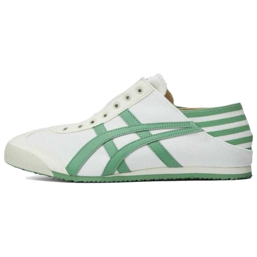 【代購】Onitsuka Tiger MEXICO 66 Anti-Slip Wear-Resistant Low-Top Casual Shoes Unisex White Green