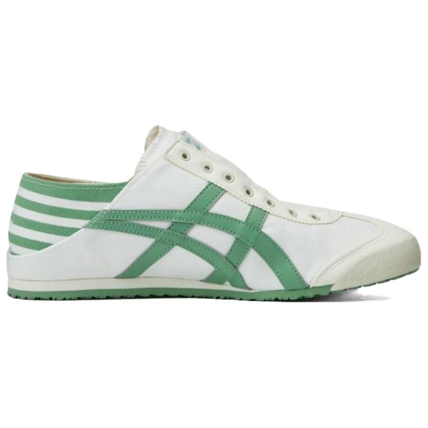 【代購】Onitsuka Tiger MEXICO 66 Anti-Slip Wear-Resistant Low-Top Casual Shoes Unisex White Green