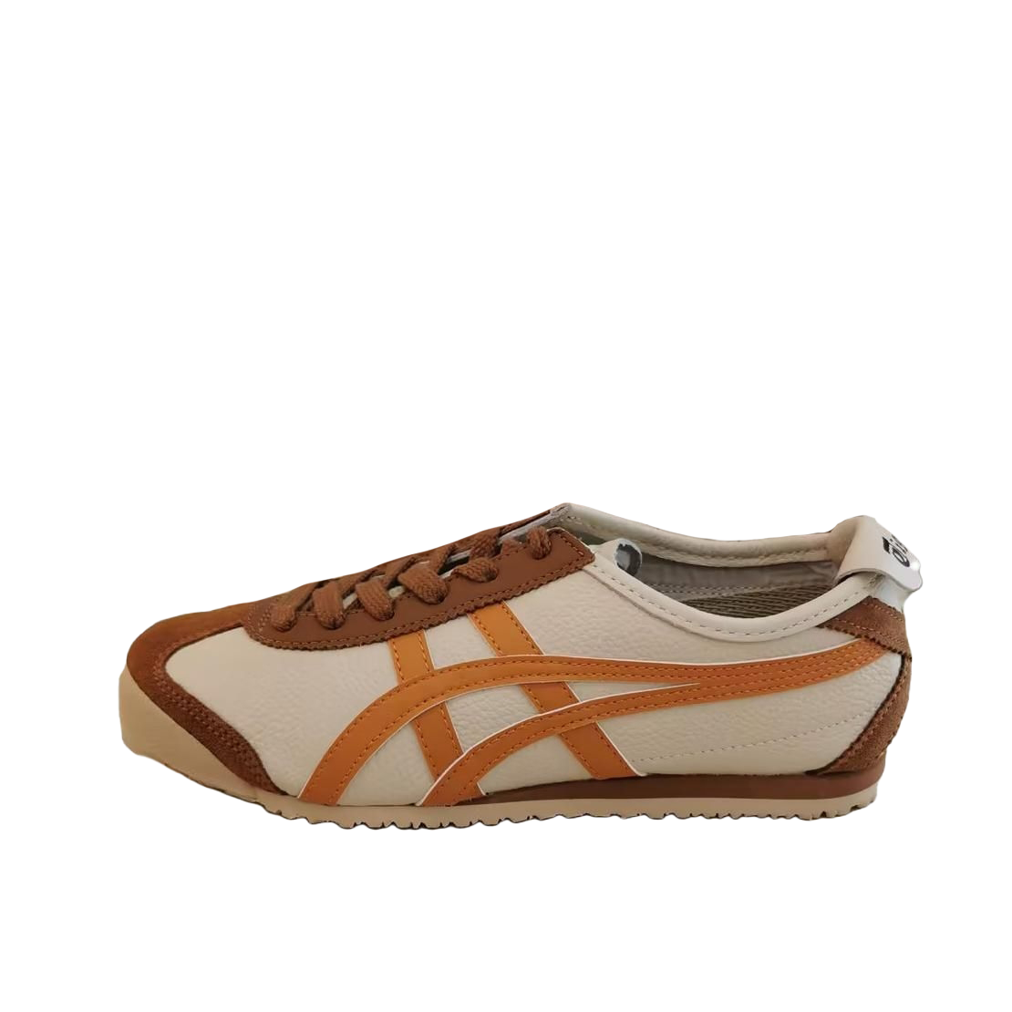 【代購】Onitsuka Tiger MEXICO 66 Anti-Slip Wear-Resistant Low-Top Casual Shoes Unisex Beige Brown Orange