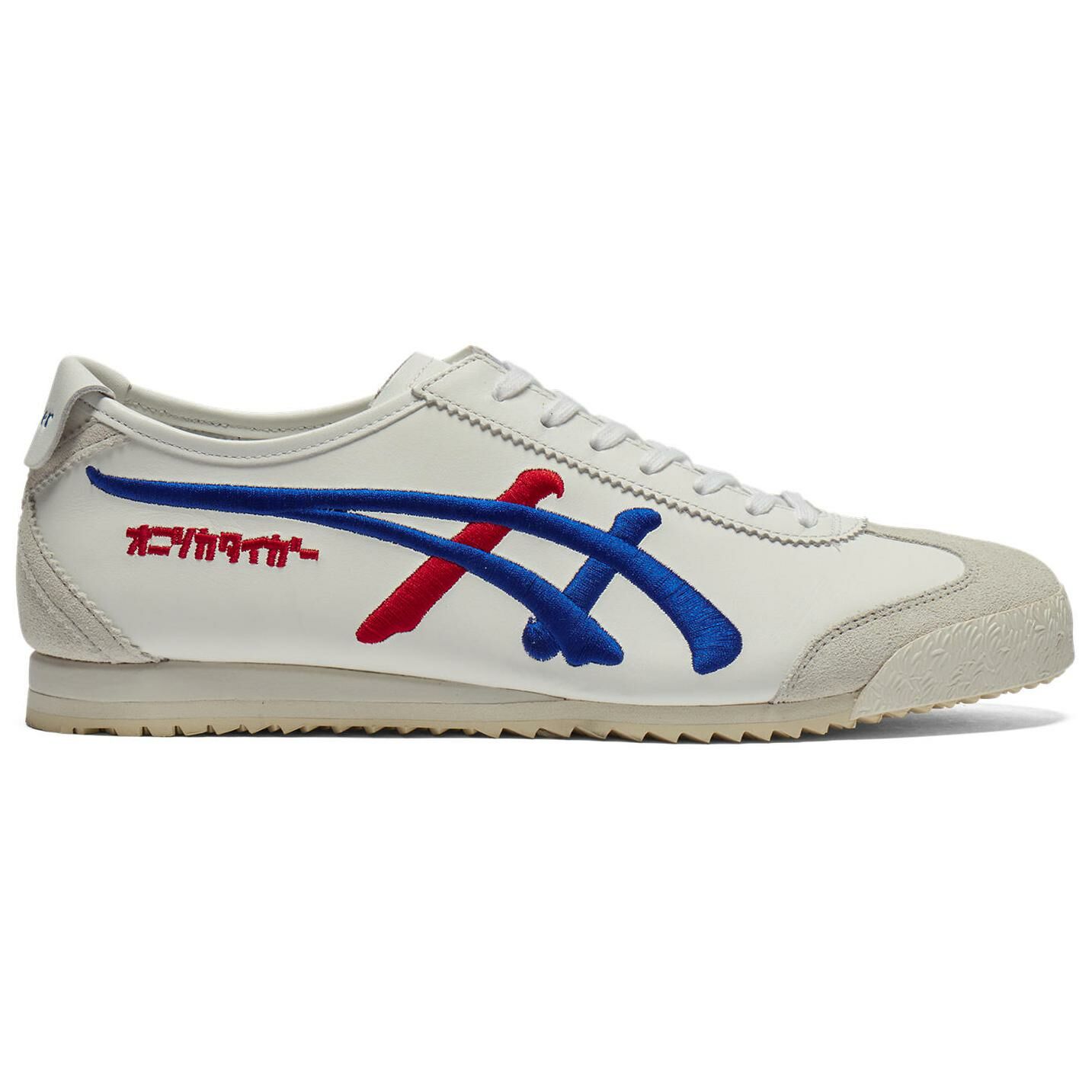 【代購】Onitsuka Tiger MEXICO 66 Anti-Slip Wear-Resistant Low-Top Casual Shoes Unisex White Blue