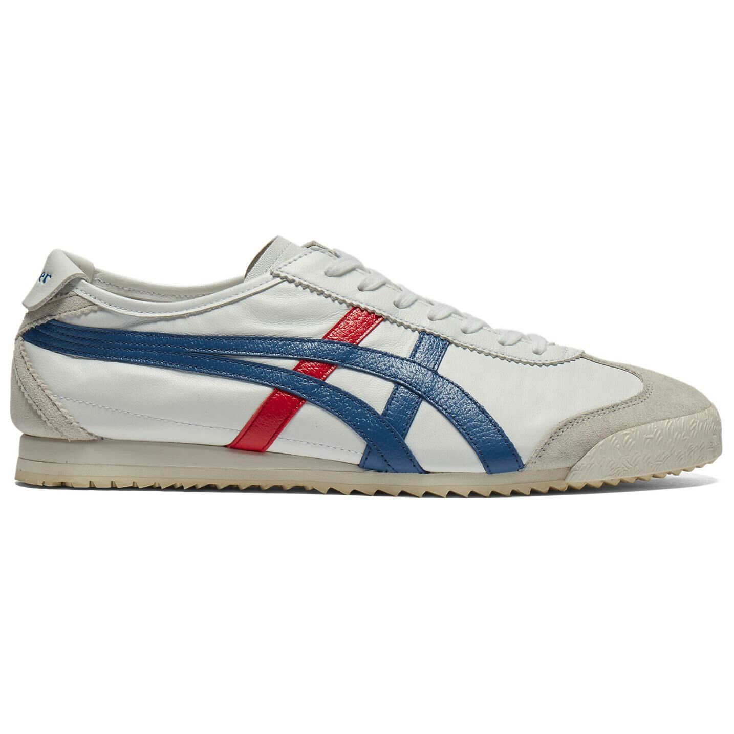 【代購】Onitsuka Tiger MEXICO 66 Anti-Slip Wear-Resistant Low-Top Casual Shoes Unisex White Blue