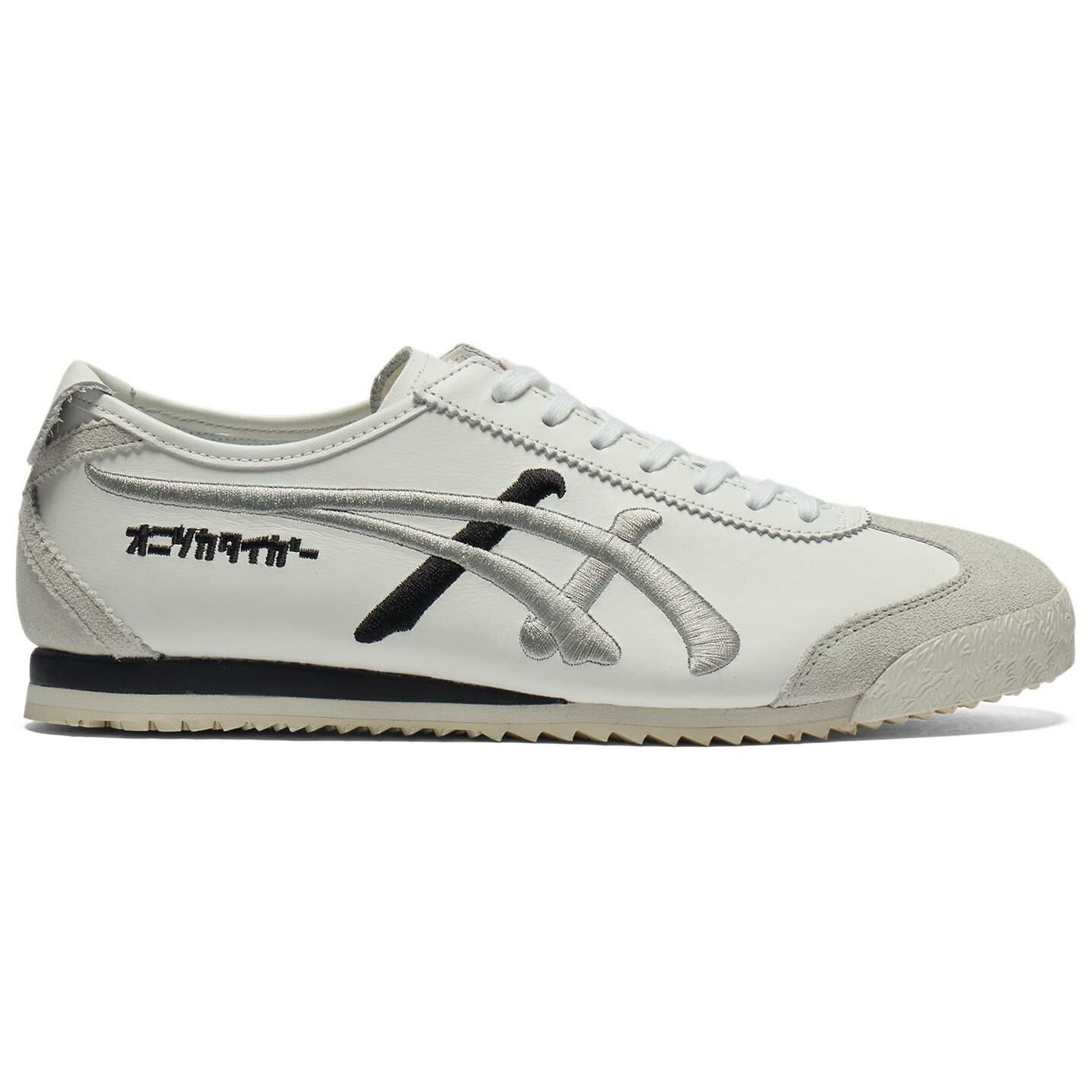 【代購】Onitsuka Tiger MEXICO 66 Anti-Slip Wear-Resistant Low-Top Casual Shoes Unisex White Silver