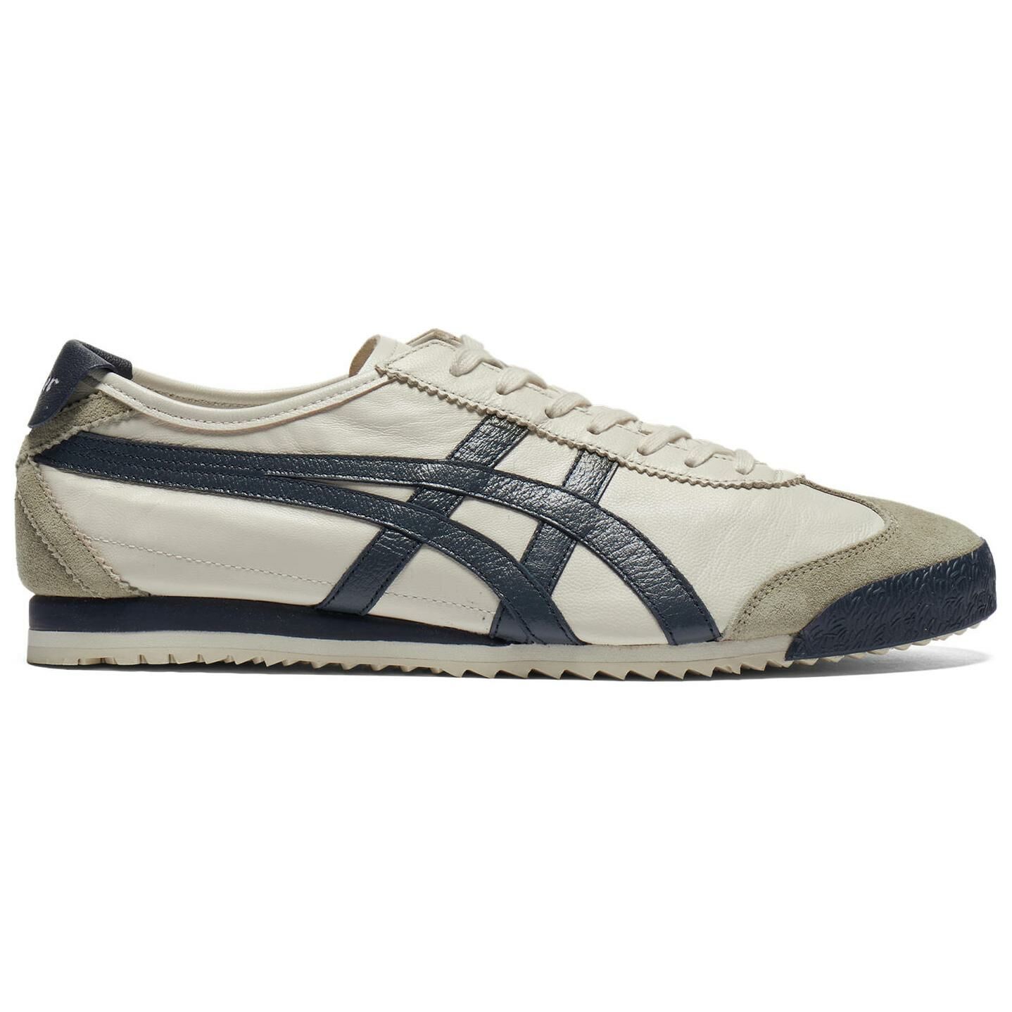 【代購】Onitsuka Tiger MEXICO 66 Anti-Slip Wear-Resistant Low-Top Casual Shoes Unisex Beige Blue