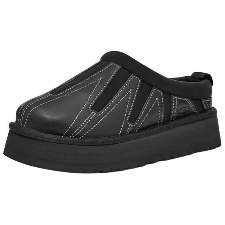 【代購】UGG Tazz Abrasion-Resistant Wrap-toe Slippers Unisex Black