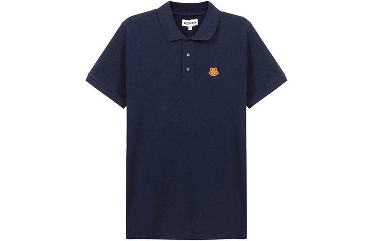 【代購】KENZO Classic Tiger Head Polo Shirts Men Dark Blue