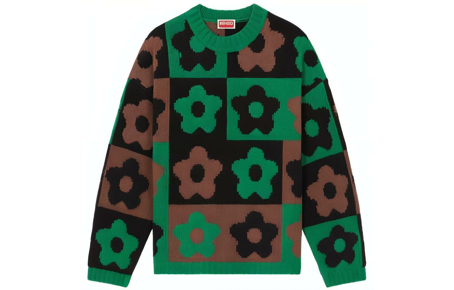 【代購】KENZO Floral-pattern Intarsia-knit Jumper