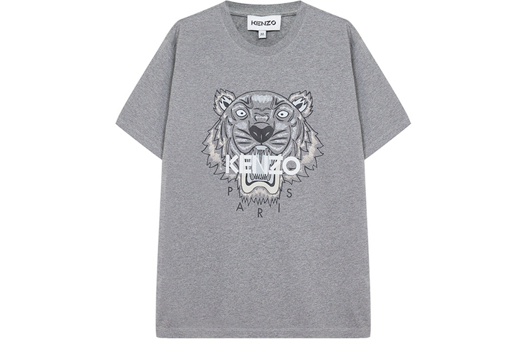 【代購】KENZO Classic Tiger Head T-Shirts Men Gray