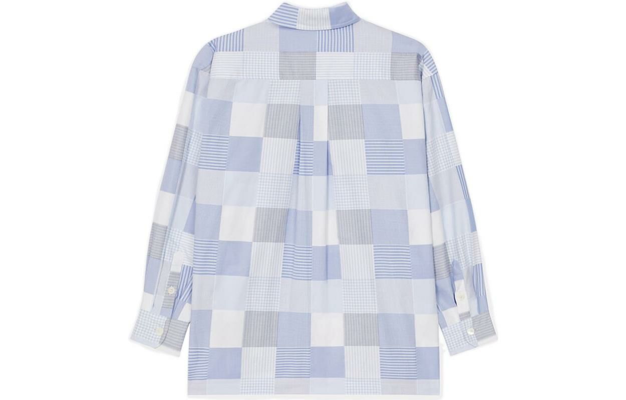 【代購】KENZO Oversized Patchwork Long-sleeve Shirt
