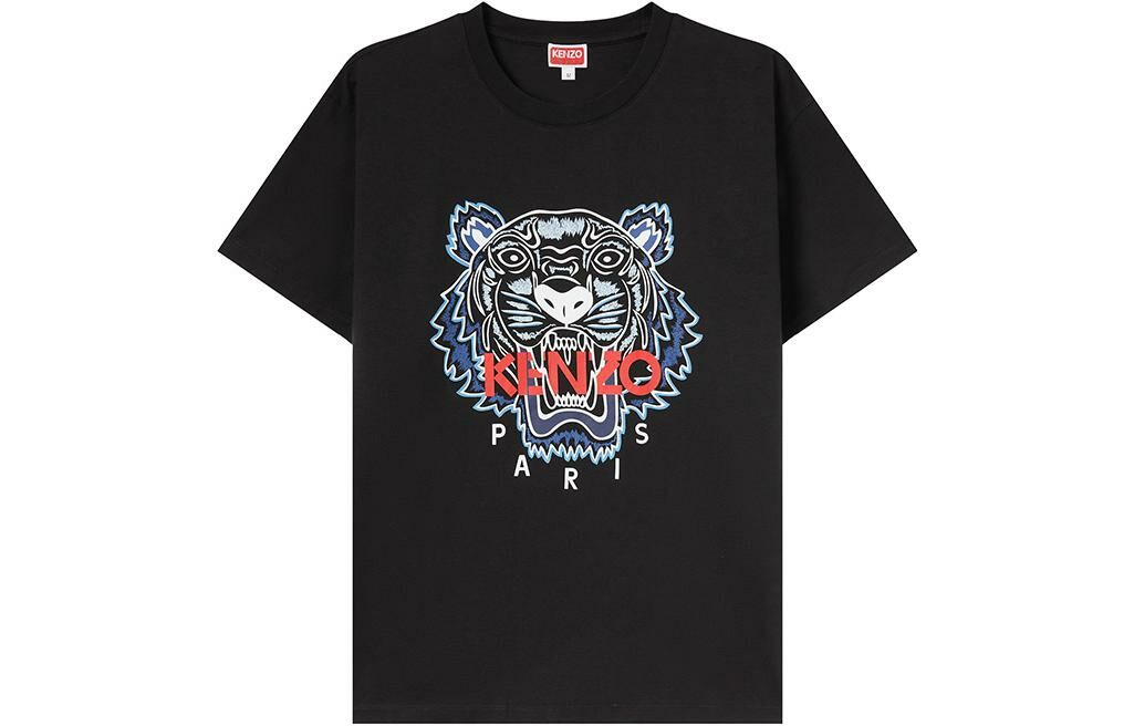 【代購】KENZO FW23 Tiger Head Logo Printed T-Shirt Men's Black