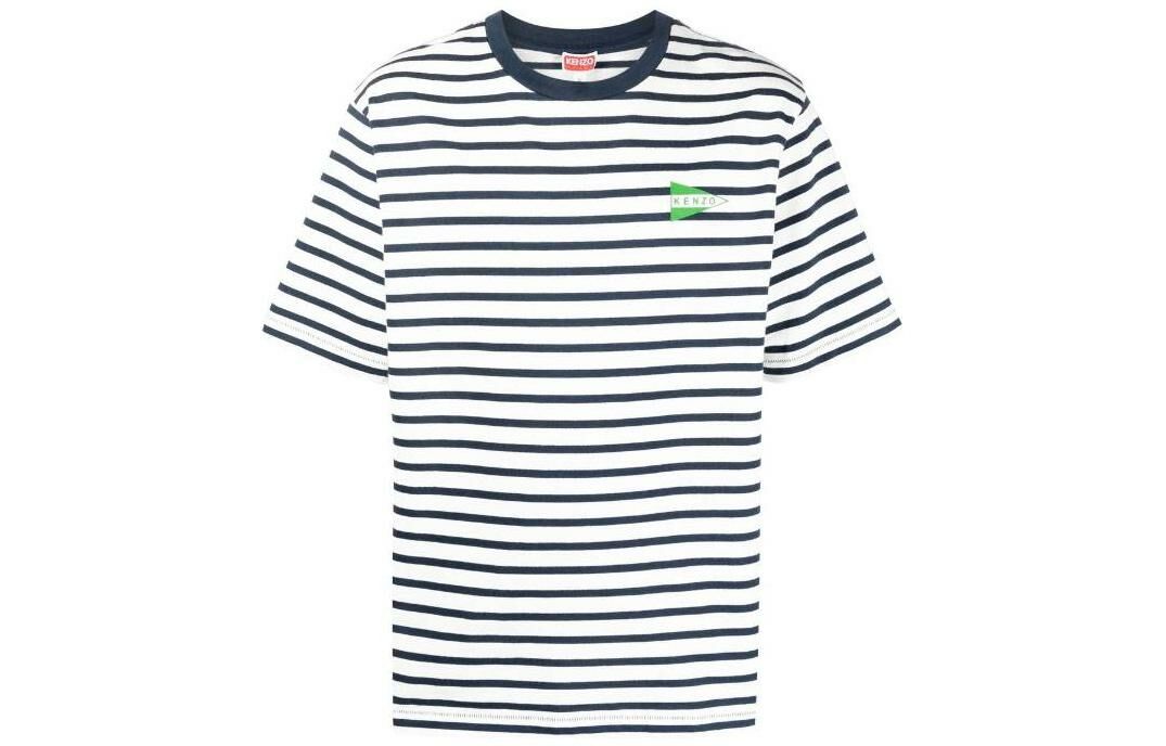 【代購】KENZO Striped Logo-print T-shirt