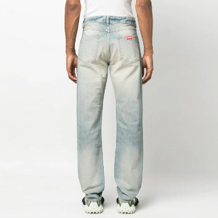 【代購】KENZO Logo Patch Washed Jeans